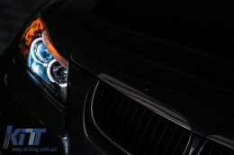 Фарове подходящи за BMW 3 Series E90 Sedan E91 Touring (03.2005-08.2008) Angel Eyes 2 Halo Джанти Черен-image-6082835