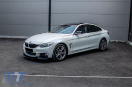 BMW 4-es F32 (2013-tól) vese hűtőrács szett Double Stripe M Design zongoralakk fekete-image-6072534