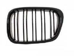BMW E39 5-ös sorozat (1997-2003) hűtőrács vese rács szett Double Stripe M Design zongoralakk fekete-image-6022339