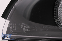 BMW E39 5-ös széria 95-00 fényszóró - 2 körgyűrűs - fekete-image-6090434