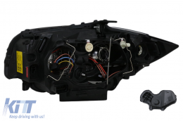 Фарове подходящи за BMW Seria 1 E81 E82 E87 E88 (2004-2011) Angel Eyes 2 Halo Джанти Черен-image-59292