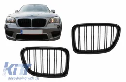 BMW X1 E84 (2009-2014) hűtőrács vese zongoralakk fekete dupla lamellás design-image-6053664