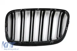 BMW X5 E70 / X6 E71 (2007-2014) első hűtőrács, dupla csíkos M dizájn, fényes fekete-image-6095132