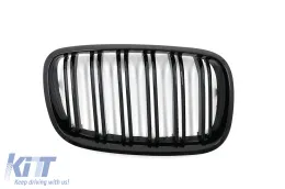 BMW X5 E70 / X6 E71 (2007-2014) első hűtőrács, dupla csíkos M dizájn, fényes fekete-image-6095136