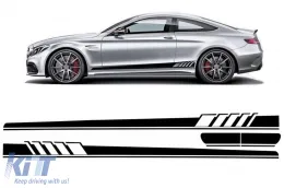 image-72-bocna nalepnica od vinila pogodne za Mercedes C-Klasa C205 coupe A205 Cabriolet (2014-up) C63 dizajn klavir crna