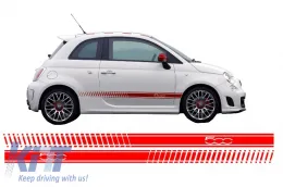 image-11-Boczne kalkomanie winylowe czerwone do FIAT 500 2007+
