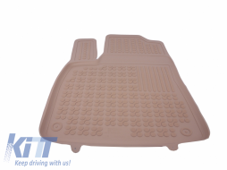 Bodenmatte Gummi Beige für AUDI Q7 4M 2015- Q8 ​​2018- Geruchsfrei Gewidmet-image-5999609