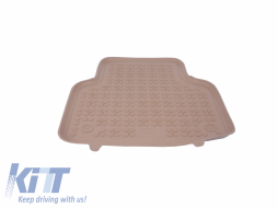 Bodenmatte Gummi Beige für AUDI Q7 4M 2015- Q8 ​​2018- Geruchsfrei Gewidmet-image-5999610