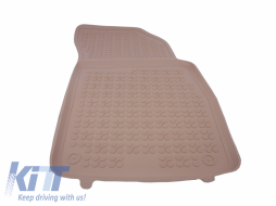 Bodenmatte Gummi Beige für AUDI Q7 4M 2015- Q8 ​​2018- Geruchsfrei Gewidmet-image-5999612