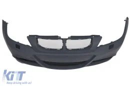 Body Kit BMW 3 E90 (2005-2008), M-Technik vese hűtőráccsal, dupla csíkos M Dizájn, zongoralakk fekete-image-6100978