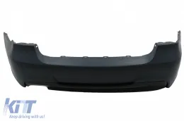 Body Kit BMW 3 E90 (2005-2008), M-Technik vese hűtőráccsal, dupla csíkos M Dizájn, zongoralakk fekete-image-6100981