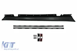Body Kit BMW 3 E90 (2005-2008), M-Technik vese hűtőráccsal, dupla csíkos M Dizájn, zongoralakk fekete-image-6100987