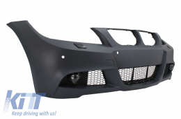 Body Kit BMW 3 E90 LCI Limousine (2008-2011), M-Technik dizájn, első lökhárító splitterekkel és spoilerrel-image-6055845