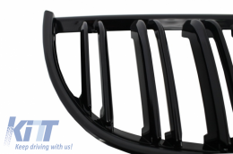 Body Kit подходящ за BMW 3 Series E90 (2005-2008) M-Technik Kidney Решетки М дизайн с двойна лента Piano Black-image-6039369