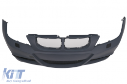 Body Kit подходящ за BMW 3 Series E90 (2005-2008) M-Technik Kidney Решетки М дизайн с двойна лента Piano Black-image-6100978