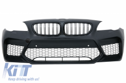Body Kit BMW 5 F10 11-17, lökhárító, küszöb spoiler, kipufogóvégek, szénszálas, M5 dizájn-image-6057290