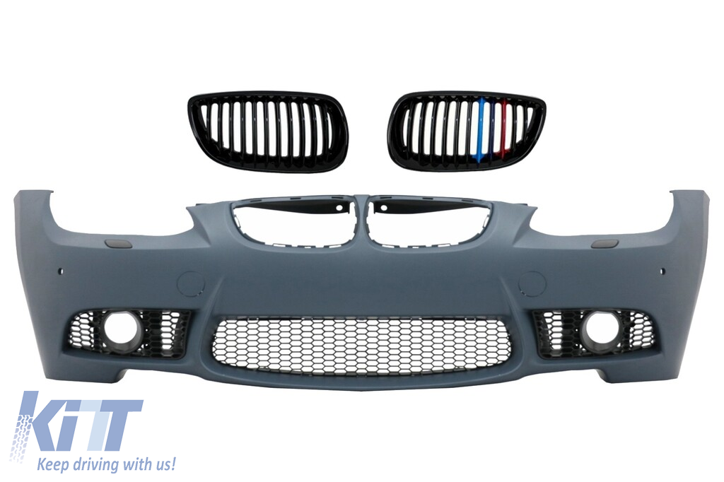 Karosszériakészlet lökhárító rácsok 3 színű vese alkalmas BMW 3 E92 E93 (2006-2009) M3 Design PDC SRA-hoz
