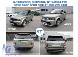 Body Kit carrosserie pour Land Range Rover Sport L320 Facelift 2009-2013 Autobiography Design Pare-chocs-image-6045072