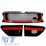 Body Kit carrosserie pour Land Range Rover Sport L320 Facelift 2009-2013 Autobiography Design Pare-chocs Édition rouge noir-image-6041898