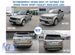 Body Kit carrosserie pour Land Range Rover Sport L320 Facelift 2009-2013 Autobiography Design Pare-chocs-image-6099901