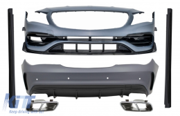 image-12-Body Kit Échappement Conseils Chrome pour Mercedes CLA C117 W117 13-18 Facelift CLA45 Look