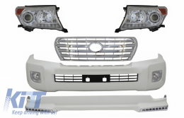 Body Kit Connverion suitable for TOYOTA Land Cruiser FJ200 (2008-2011) Retrofit Assembly to (2012-2014) Model Pearl White - COCBTOLC200