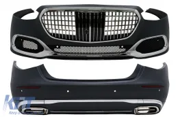 image-10-Body Kit conversión para Mercedes S W223 Limousine 20+ parachoques M-Look negro