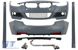 image-60-Body Kit Diffusore Doppio Scarico Sistemi per BMW 3 F30 11-19 M-Performance Look