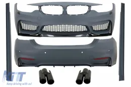 image-11-Body Kit Dla BMW 4 F32 Coupe F33 Cabrio 13-19 Wyczerpać Porady Czarny błyszczący M4 Look
