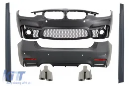 image-3-Body Kit Dla BMW F30 11-19 EVO II M3 Look Wydechowy Tłumik Porady Quad M-Power