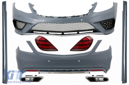image-59-Body Kit Dla Mercedes S W222 2013-06.2017 S63 Look Wydechowy Tłumik Porady Chrom