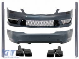 image-30-Body Kit dla Mercedesa Klasy S W221 2005-2011 S63 S65 Look Wyczerpać Tłumik Porady Czarny