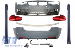 image-49-Body Kit do BMW F30 11+ Zderzak światła LED Spódnice boczne Wygląd M-Performance