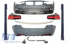 image-50-Body Kit do BMW F30 11+ Zderzak światła LED Spódnice boczne Wygląd M-Performance