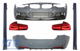 image-53-Body Kit do BMW F30 11+ Zderzak światła LED Spódnice boczne Wygląd M-Performance