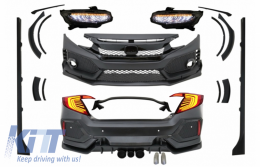 image-78-Body Kit do Honda Civic MK10 FC FK Sedan 16+ Reflektory zderzaka Type R Look