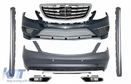 image-52-Body Kit do Mercedesa W222 S-Class 13-17 Zderzak Końcówki wydechu S65 Design LWB