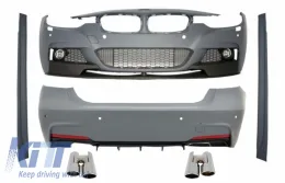 image-20-Body Kit Doble Cansada Consejos Cromo para BMW 3 F30 2011-2019 M-Perform Look