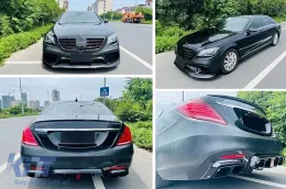 Body Kit els? l?kh?r?t? toldat ?s diff?zor Mercedes S-osztály W222 Facelift S65 S63 (07.2017-08.2020) Sedan modellhez-image-6090657