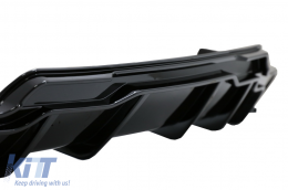 Body Kit Extensión para Tesla Model 3 2017+ frente labio Difusor Faldones laterales Negro-image-6085206