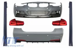 image-25-Body Kit for BMW 3er F30 11-19 Zderzak Dyfuzor spódnice Tylne światła LED M Look