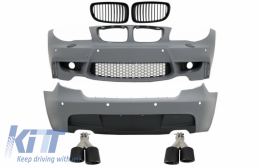 image-24-Body Kit für BMW 1er E81 E87 2004-2011 M Look PDC & Auspuffspitzen Kohlefaser