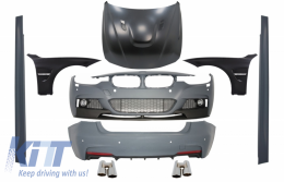 image-34-Body Kit für BMW 3 F30 2011-2019 M-Perform Look Kotflügel Motorhaube Tipps Chrom