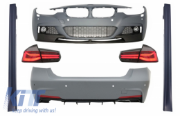 image-72-Body Kit für BMW 3er F30 11-19 Stoßstange Diffusor LED Rücklichter M Look