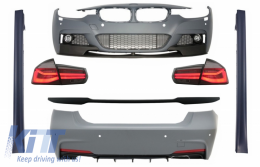 image-73-Body Kit für BMW 3er F30 11-19 Stoßstange Diffusor LED Rücklichter M Look
