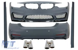 image-6-Body Kit für BMW 4er F32 F33 13 + Stoßstange Auspuffspitzen Chrom M4 Look