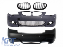 image-4-Body Kit für BMW 5er E60 07-10 Stostange Gitter LCI M5 Design PDC 18mm