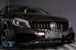 Body Kit für Mercedes A W176 12-18 A45 Look Spoiler Splitter Lamellen Aero-image-6101484