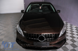 Body Kit für Mercedes A W176 12-18 A45 Look Spoiler Splitter Lamellen Aero-image-6101488