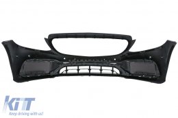 Body Kit für Mercedes C W205 Limo 14-20 Stoßstange Seitenschweller Endrohre C63 Optik-image-6096838
